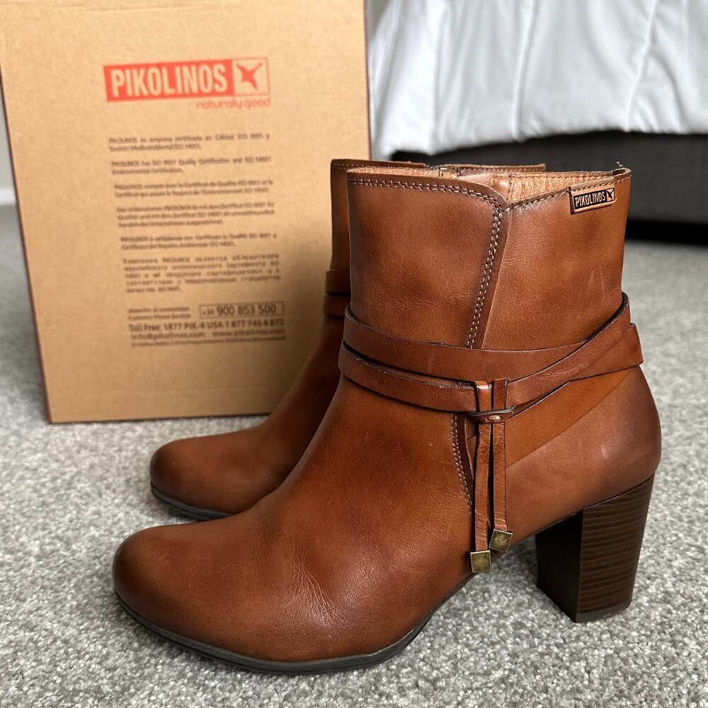 Pikolinos Verona Women's Heeled Leather Brown Boots - Size 39